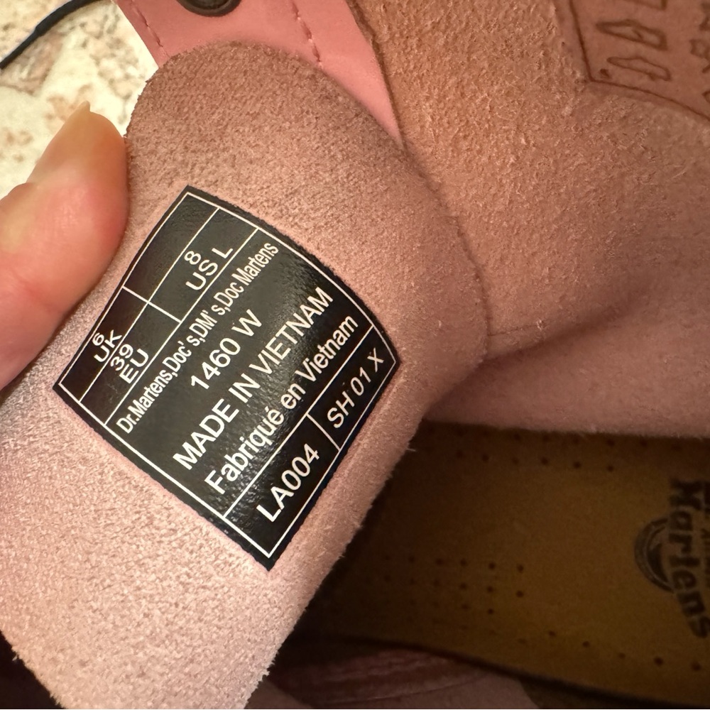 Pink Patent Leather Dr. Martens 1460 Boot - Picture 5 of 6